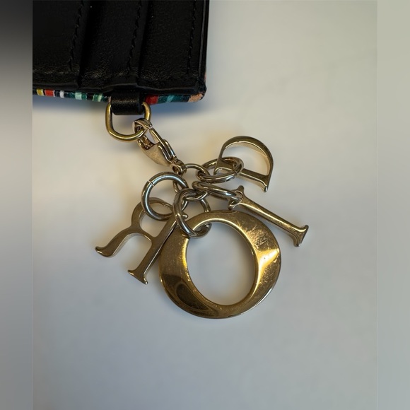 RARE! Limited Edition Christian Dior Lady Dior Multicolor Heart Card Holder - Picture 5 of 6